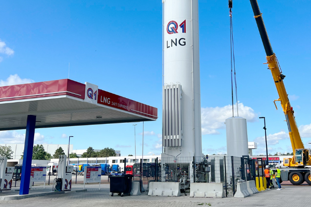 Q1 installiert neuen Stickstofftank zur Kühlung von Bio-LNG in Atter